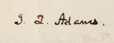 Lot #6013 John Quincy Adams Autograph Letter Signed on Slave Trade - Image 3