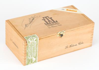 Lot #6056 Fidel Castro Signed Cigar Box for an American Sailor - Image 1