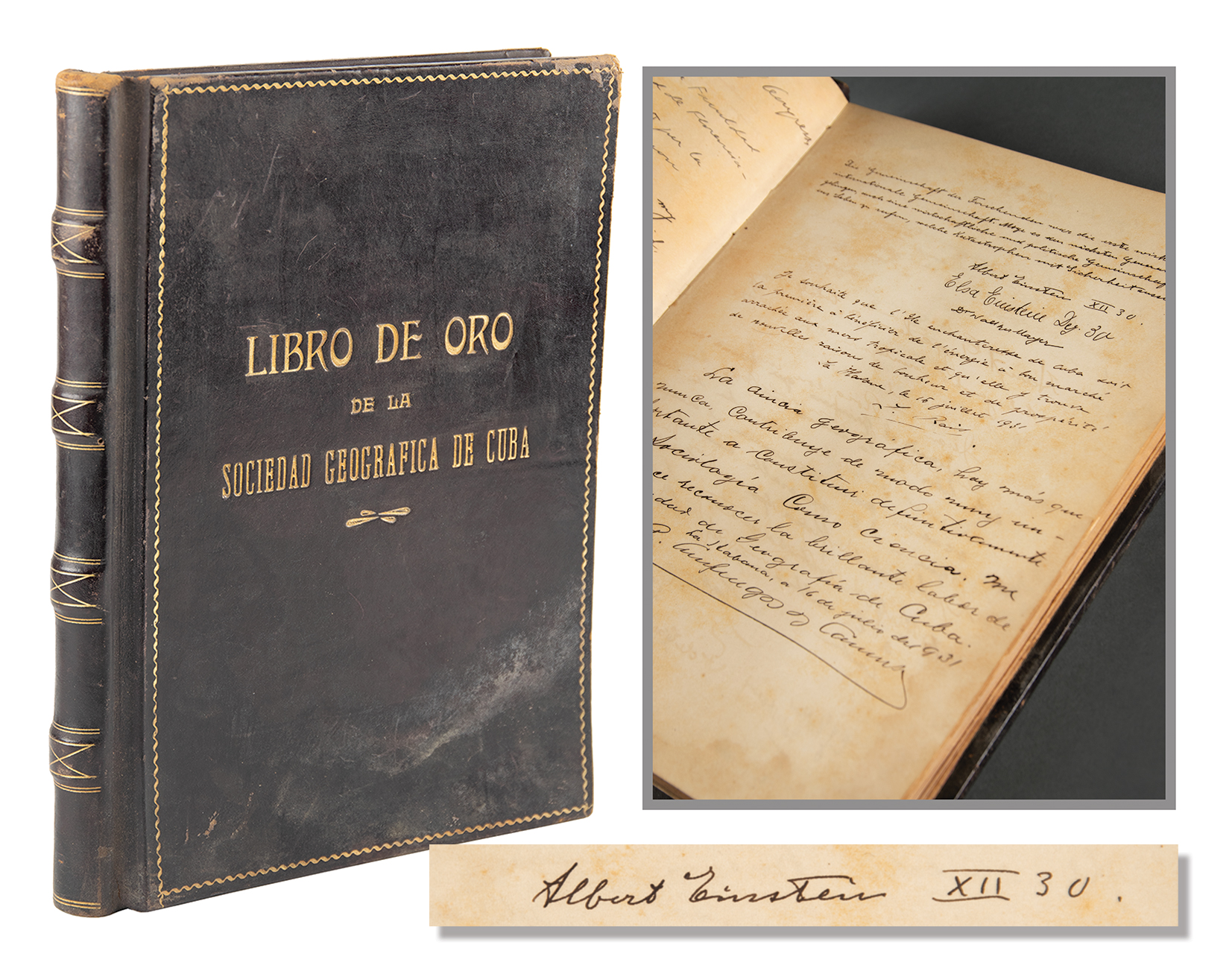 Lot #6046 Albert Einstein Signed Guest Book: 