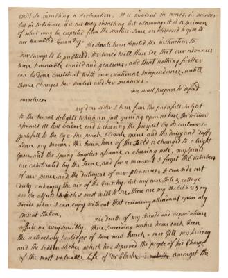 Lot #6004 Abigail Adams Autograph Letter Signed as First Lady on French Revolution: 