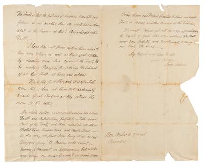 Lot #6001 John Adams Autograph Letter Signed on Debt Defaults Under Treaty of Paris: 