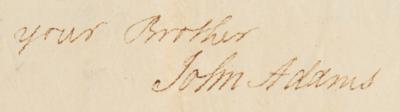 Lot #6001 John Adams Autograph Letter Signed on Debt Defaults Under Treaty of Paris: 