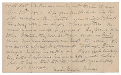 Lot #6037 Julia Ward Howe ALS on The Battle Hymn of the Republic, 