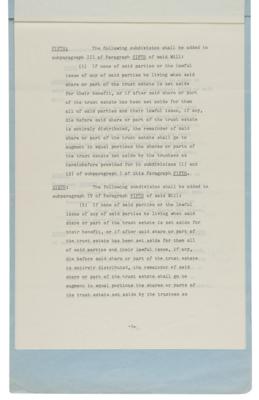 Lot #6076 Walt Disney Signed 1955 Codicil to His Last Will and Testament - Image 4