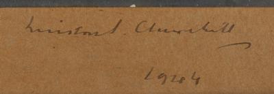 Lot #6023 D-Day: Winston Churchill Signed Photograph for an HMS Kelvin Navigator (June 1944) - Image 3