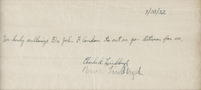 Lot #6059 Charles and Anne Lindbergh Approve John Condon as Ransom Middleman Nine Days After Kidnapping - Image 3