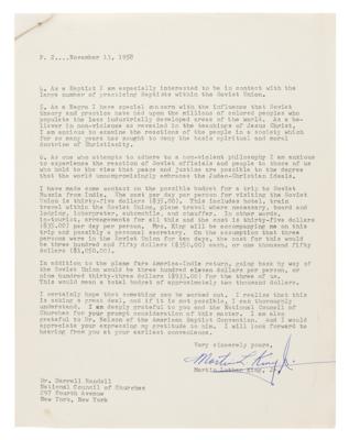 Lot #6029 Martin Luther King, Jr. Letter: 