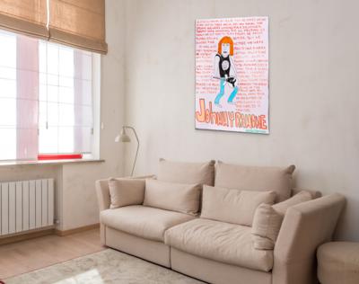 Lot #6082 Ramones: Dee Dee Ramone Large Original Artwork of 'Johnny Ramone' - Image 2