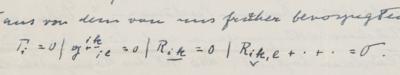 Lot #6047 Albert Einstein Autograph Letter Signed on Unified Field Theory with Equations (including his favorite equation ?Rik =0?) - Image 5