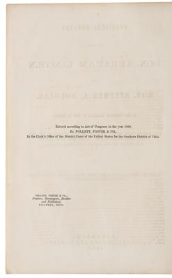 Lot #6014 Abraham Lincoln Signed First Edition of the Lincoln-Douglas Debates (One of Four Known Signed in Ink, to Former Law Apprentice N. M. Broadwell) - Image 5