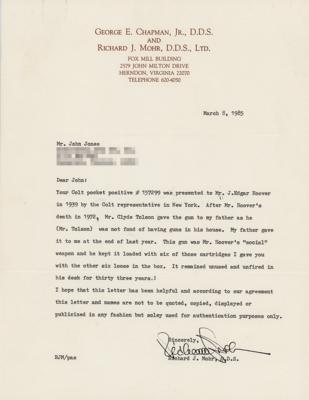 Lot #6053 J. Edgar Hoover's 1938 Colt .32 Pocket Positive Revolver (Factory-Engraved 