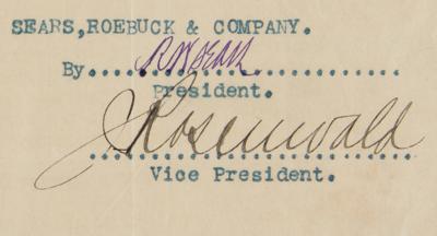 Lot #6057 Richard W. Sears (Founder of Sears, Roebuck and Co.) Exceedingly Rare Document Signed - Railroad Contract for Shipping Goods - Image 2