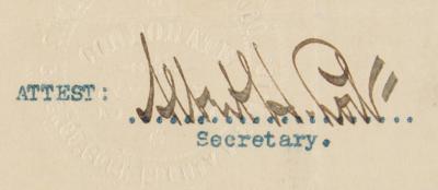 Lot #6057 Richard W. Sears (Founder of Sears, Roebuck and Co.) Exceedingly Rare Document Signed - Railroad Contract for Shipping Goods - Image 3