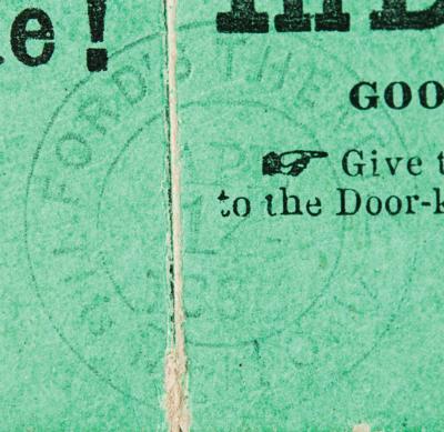 Lot #6018 Abraham Lincoln Assassination: (2) Ford's Theatre Front-Row Tickets from April 14, 1865 (ex. Forbes Collection) - Image 5