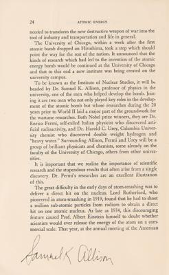 Lot #6090 Manhattan Project: Atomic Bomb Signed Book with Einstein, Oppenheimer, Bohr, Enola Gay Crew, Nobel Prize Winners, and Nuclear Researchers - Image 7