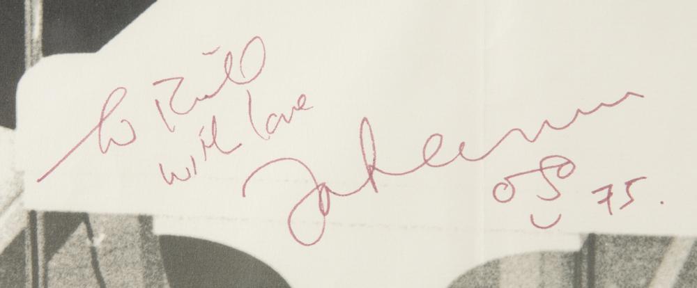 大感謝祭 John Lennon サイン入りポスターカード G1I22425si Beatles: John Lennon Signed Poster from 'Imagine' | RR Auction