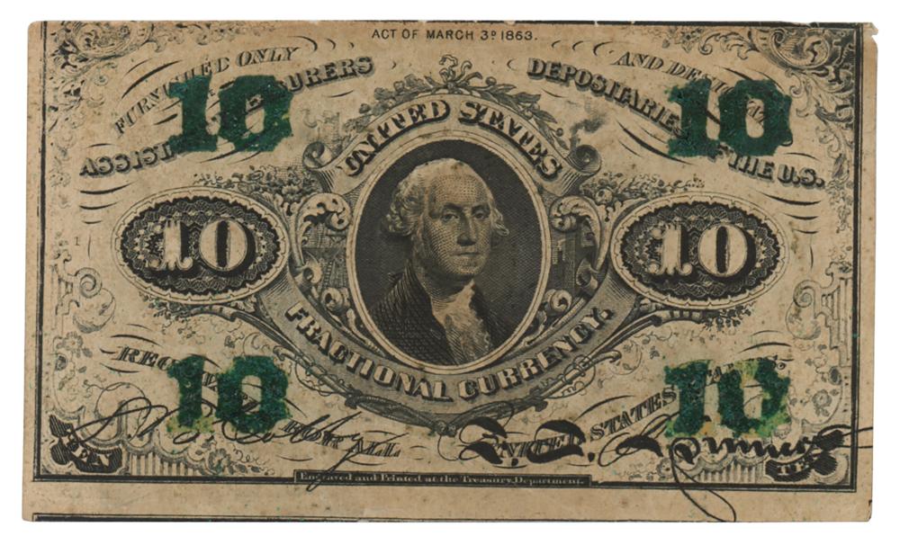 Fractional Currency: Ten Cents (1863) | RR Auction