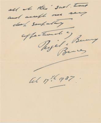 Lot #646 Nigel Bruce Autograph Letter Signed - Image 2
