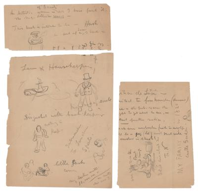 Lot #439 Thomas Nast Sketches and Handwritten