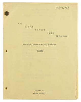 Lot #725 The Danny Thomas Show: Andy Griffith Debut Script: Original annotated script for Andy Griffith's television debut - Image 1