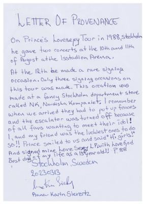 Lot #521 Prince Signed Album: 'Lovesexy' - Image 4