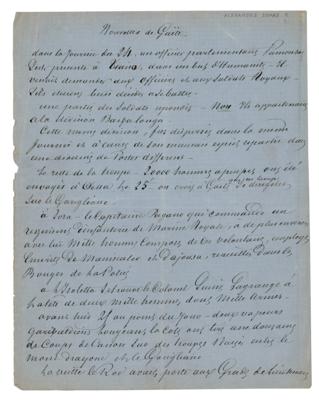 Lot #456 Alexandre Dumas, pere Handwritten Manuscript - Image 1