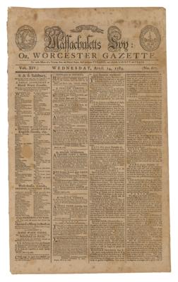 Lot #83 Paul Revere: Massachusetts Spy or,