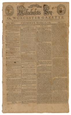 Lot #82 Paul Revere: Massachusetts Spy or,