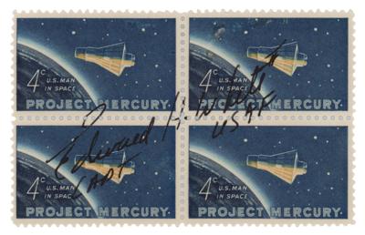 Lot #407 Edward H. White II Signed Stamp Block