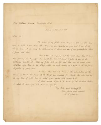Lot #163 Charles Francis Adams Autograph Letter