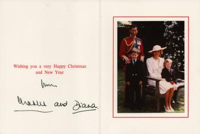Lot #186 Princess Diana and King Charles III Signed Christmas Card - Image 1