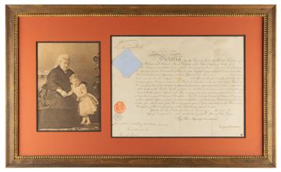 Lot #282 Queen Victoria Document Signed - Image 1