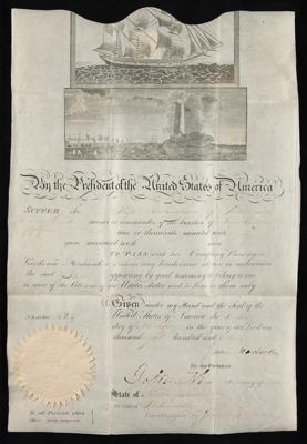Lot #10 James Madison Document Signed as President