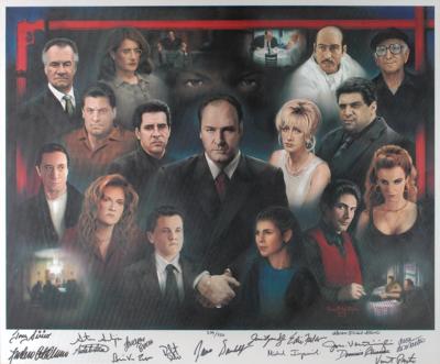Lot #618 The Sopranos Cast-Signed Limited Edition Canvas Print - Image 1