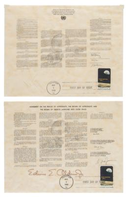 Lot #357 Apollo 11 (3) Signed Philatelic 'Space