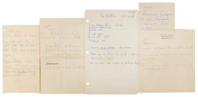 Lot #117 Jacqueline Kennedy Collection of Handwritten Letters and Meal Plans (1958) - Image 5