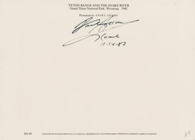 Lot #426 Ansel Adams Signed Postcard - Image 1