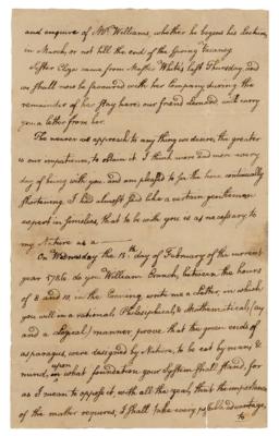 Lot #13 John Quincy Adams ALS as an 18-year-old Student at Harvard University - Image 2