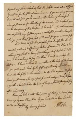 Lot #13 John Quincy Adams ALS as an 18-year-old Student at Harvard University - Image 3