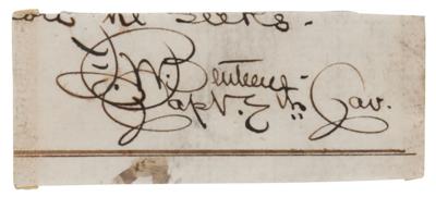 Lot #309 Frederick W. Benteen Signature