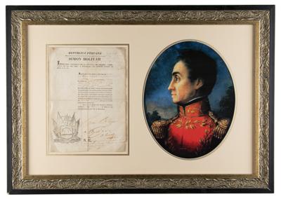 Lot #168 Simon Bolivar Document Signed as President of Peru (1825) - Image 1