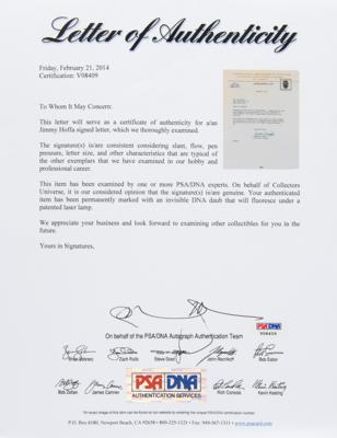 Lot #227 Jimmy Hoffa Typed Letter Signed (1958) - Image 3