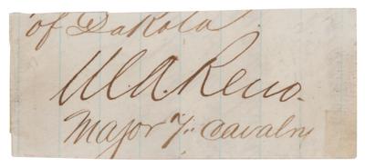 Lot #339 Marcus A. Reno Signature