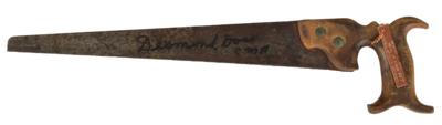 Lot #326 Desmond Doss Personally Owned and Signed Hand Saw - Image 1