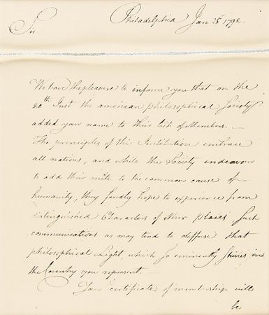 Lot #8 Thomas Jefferson Signed American Philosophical Society Certificate - Image 6