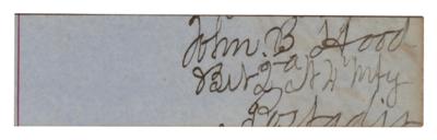 Lot #331 John Bell Hood Signature