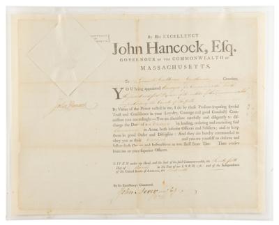 Lot #22 John Hancock Document Signed for Milita Appointment - Image 1