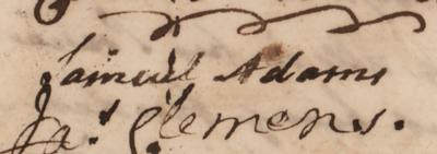 Lot #23 John Hancock and Samuel Adams Document Signed for Boston Liquor License - Image 2