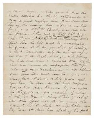 Lot #308 George Pickett Autograph Letter Signed on Defeat at Five Forks - Image 2