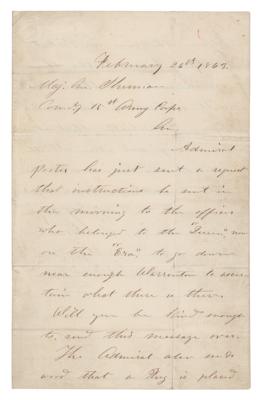 Lot #105 U. S. Grant Autograph Letter Signed to Gen. Sherman (1863) - Image 1